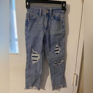 Justice straight Mini Mom Distressed Jeans Girls Size 8